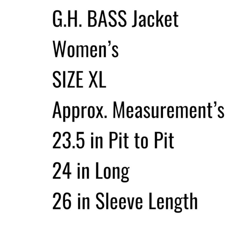 GH Bass Windbreaker Rain Jacket Women’s Size XL Navy Cotton Nylon Relaxed Fit - Picture 9 of 9